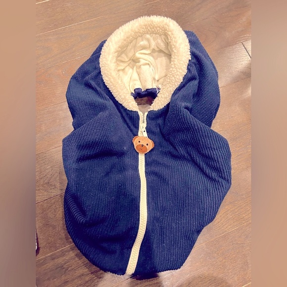 🐻Baby Gear Eskimo Wind blocker ✨ infant car seat cover w/ zipper Winter 🥶 - Picture 1 of 4